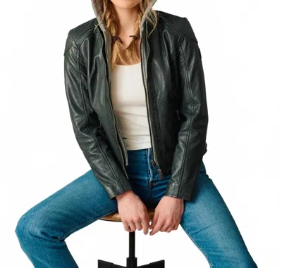 Mauritius Allice Rf Leather Jacket In Forest In Black
