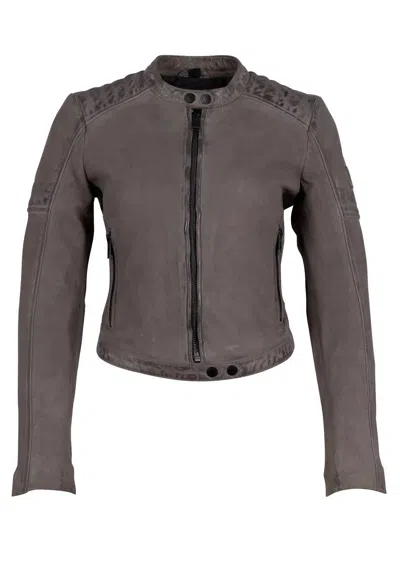 Mauritius Amyna Leather Jacket In Grey