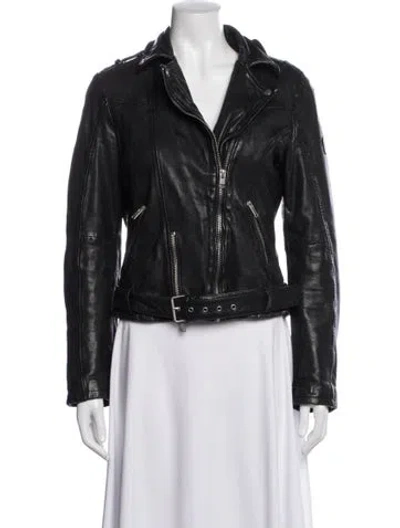 Pre-owned Mauritius Biker Jacket In Green