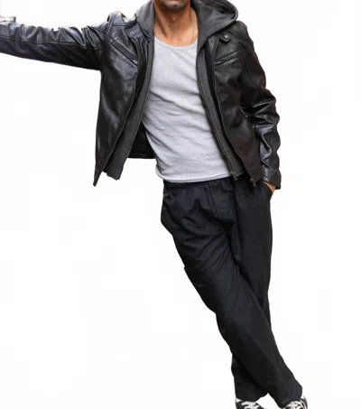 Mauritius Biko Uf Leather Jacket In Black