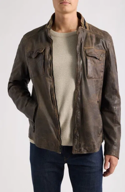 Mauritius Cove Leather Jacket In Brown