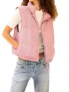 Mauritius Ellice Leather Vest In Pink In Pink