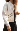 Mauritius Hariet Leather Jacket In Off White In White