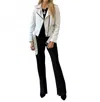 Mauritius India Leather Jacket In White In White