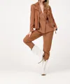 Mauritius Karyn Leather Jacket In Cognac In Green