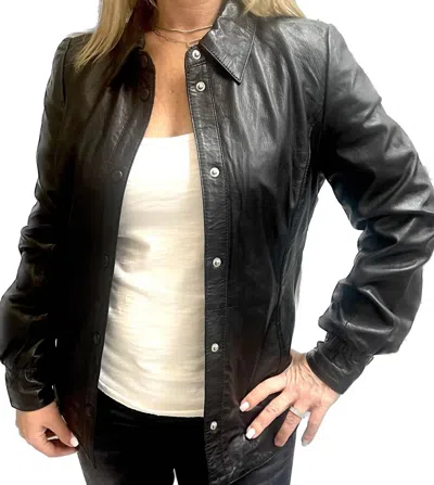 Mauritius Women's Lilla Leather Jacket, Black