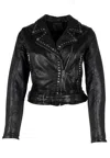 Mauritius Maryn Leather Jacket In Black In Black