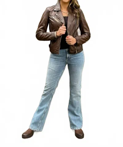 Mauritius Maysie Leather Jacket In Brown