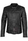 Mauritius Men's Black Aryn Rf Leather Jacket In Black