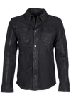 Mauritius Men's Blue Sedro Rf Leather Jacket, Dark Navy In Blue