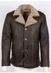 Mauritius Men's Brown Brew Cf Leather Jacket, Chestnut In Brown