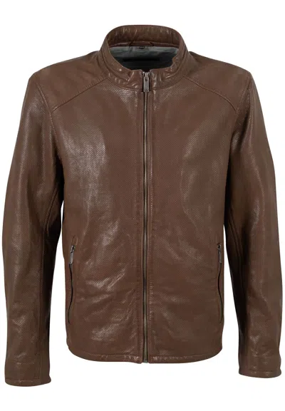 Mauritius Men's Brown Lewon Uf Leather Jacket