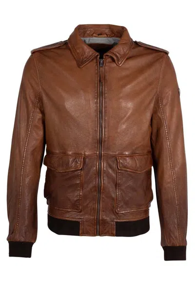 Mauritius Men's Dawson Cf Leather Jacket - Golden Brown