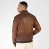 Mauritius Men's Gold / Brown Dawson Cf Leather Jacket, Golden Brown In Gold/brown