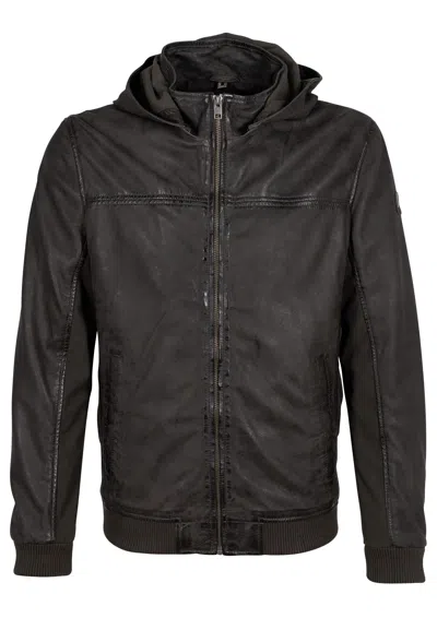 Mauritius Men's Green Salerno Rf Leather Jacket, Dark Olive