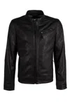 Mauritius Men's Jaqua Leather Jacket, Black In Black