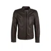 Mauritius Men Jaqua Leather Jacket In Dark Olive