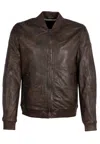Mauritius Men's Jerros Cf Leather Jacket, Brown In Brown