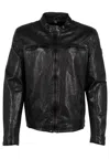Mauritius Men's Jon Rf Leather Jacket, Black In Black
