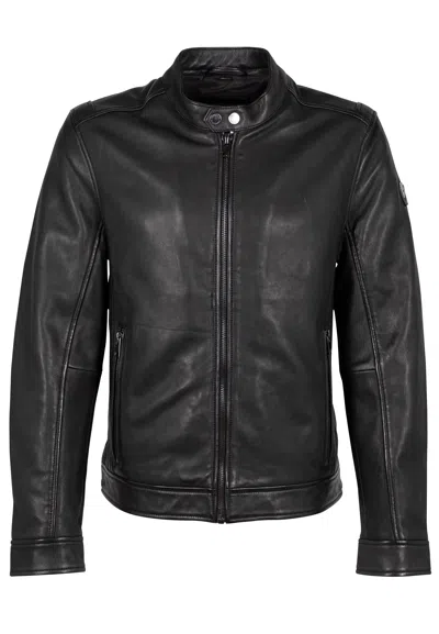 Mauritius Men's Occer Rf Leather Jacket, Black