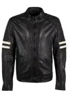 Mauritius Men's Peter Rf Leather Jacket, Black In Black
