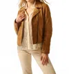 Mauritius Misty Leather Star Jacket In Brown In Brown