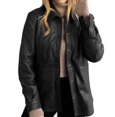 Mauritius Ofilia Rf Leather Jacket In Black