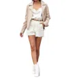 Mauritius Raizel Leather Jacket In Light Beige In Beige