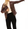 Mauritius Raizel Rf Leather Jacket In Cappuccino In Brown