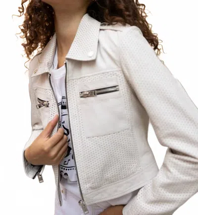 Mauritius Shala Leather Jacket In Off White