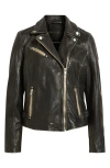 Mauritius Sofia Lambskin Moto Jacket In Black