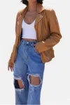 Mauritius Sofia Leather Jacket In Honeycomb In Multi