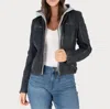 Mauritius Soft Nubuck Leather Jacket In Indigo In Multi
