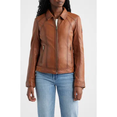Mauritius Sunny 2 Leather Jacket In Brown