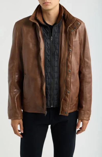 Mauritius Tyce Leather Jacket In Brown