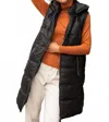 Mauritius Veo Cf Leather Puffer Vest Jacket In Black