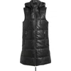 Mauritius Leather Veo Cf Leather Puffer Vest Jacket In Black In Black