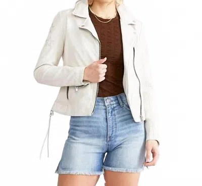 Mauritius Wana Moto Leather Jacket In White