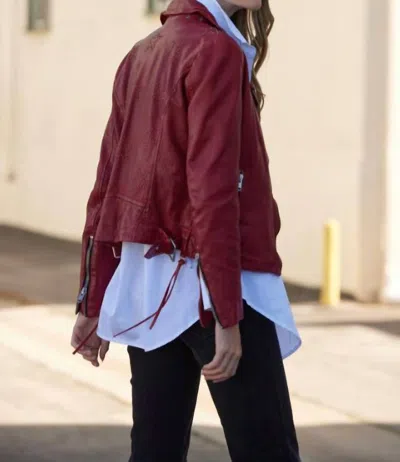 Mauritius Wani Rf Leather Jacket In Red