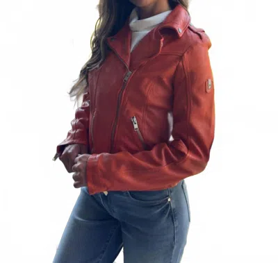 Mauritius Wild 2 Leather Jacket In Spice In Red