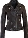 MAURITIUS WILD RF LEATHER JACKET IN MAHOGANY