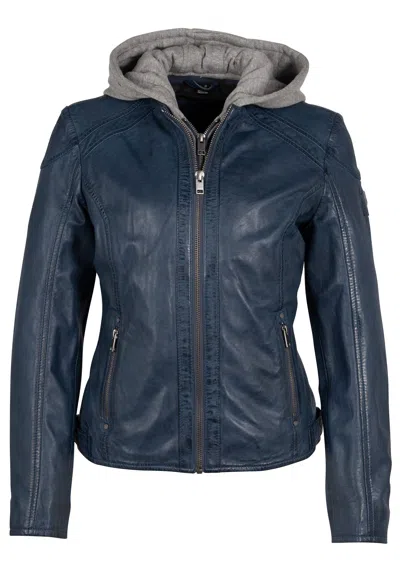 Mauritius Women's Allice Rf Leather Jacket, Blue