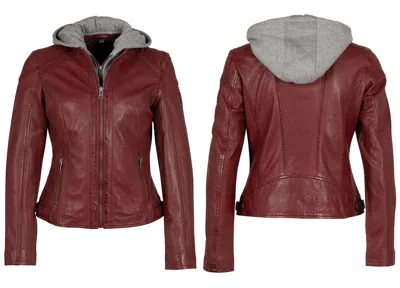Mauritius Women's Allice Rf Leather Jacket - Dusty Red