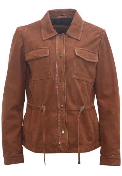 Mauritius Women's Amaly Rf Leather Jacket, Brown