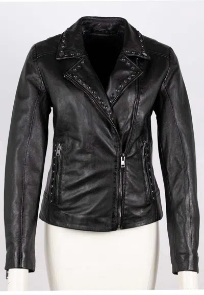 Mauritius Women's Benja Rf Leather Jacket, Black