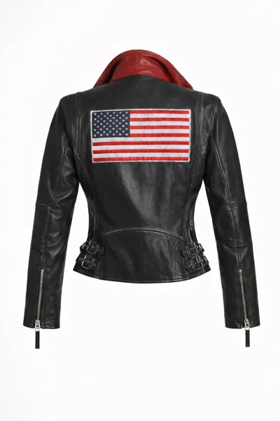 Mauritius Women's Betsy Rf Leather Jacket, Black