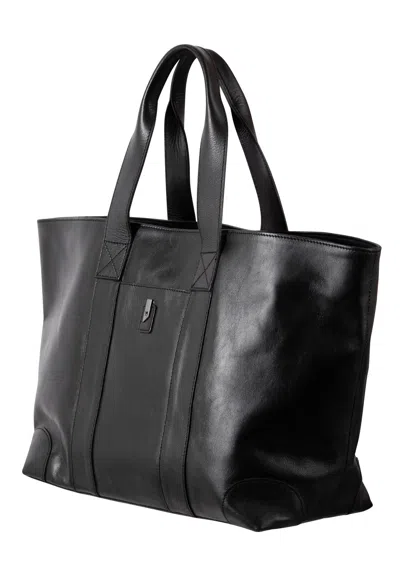 Mauritius Women's Black Alex Leather Tote