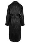 Mauritius Women's Black Deniz Os Leather Trench Coat - Gender Neutral In Black