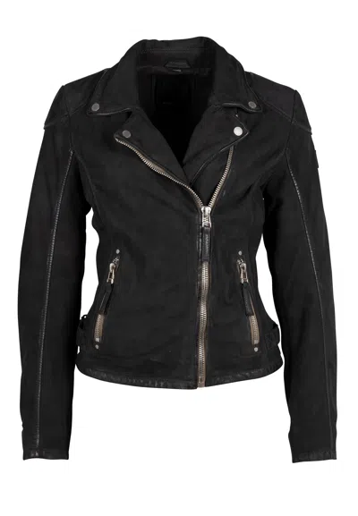 Mauritius Women's Black Karyn Rf Leather Jacket, Anthra