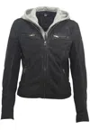 Mauritius Soft Nubuck Leather Jacket In Indigo In Blue